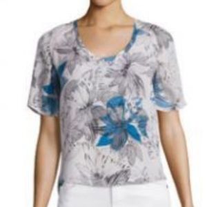 EUC Rebecca Taylor floral silk top, 2